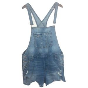 Overall Shorts XXL no boundaries light wash cut off